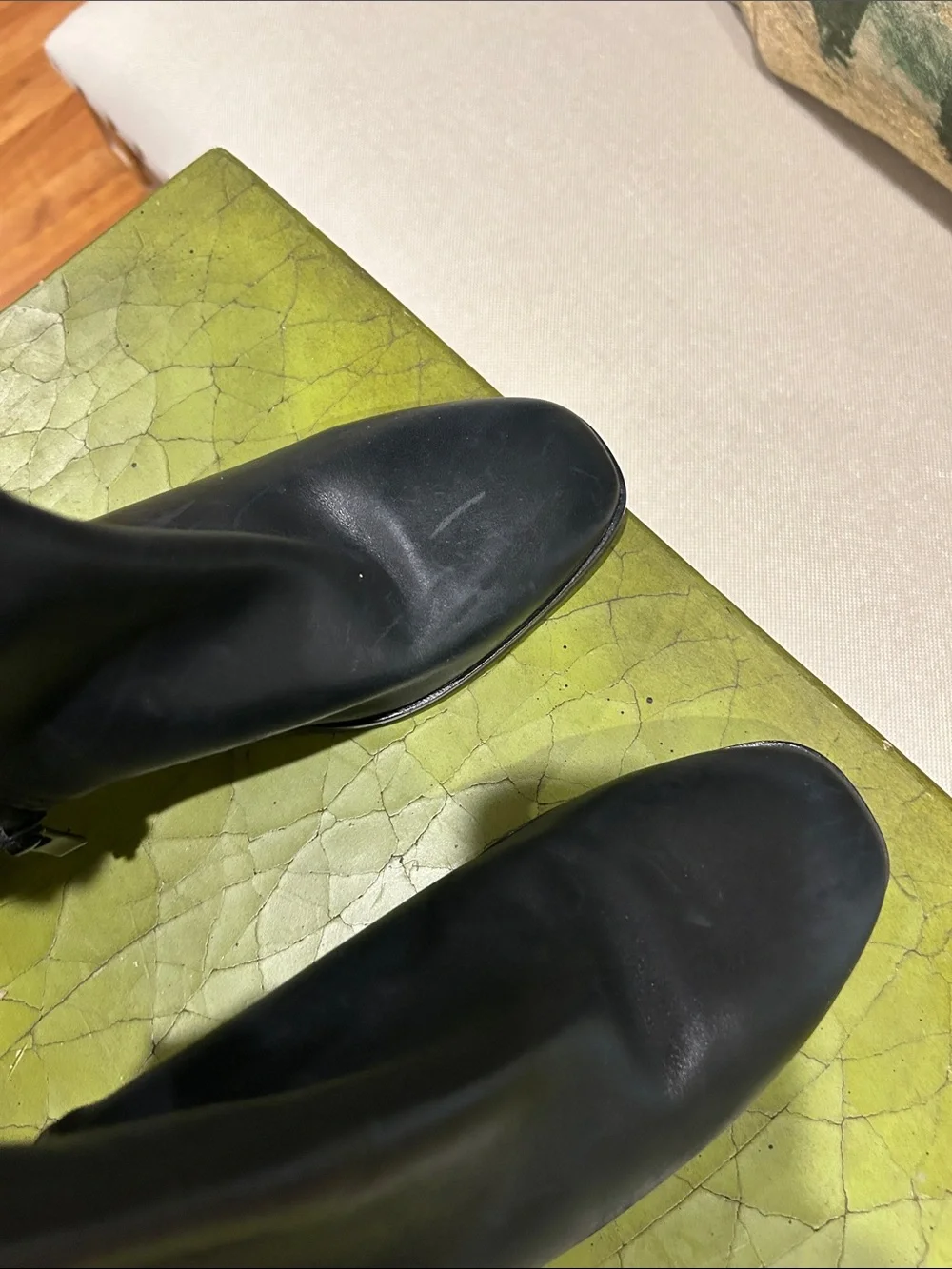 Via Spiga  Black Leather Ankle Boots